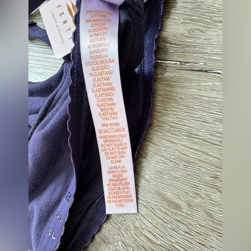 Savage X Fenty Purple Underwire Bra Lace Trim Adjustable Straps Women Size 36C - Picture 4 of 9